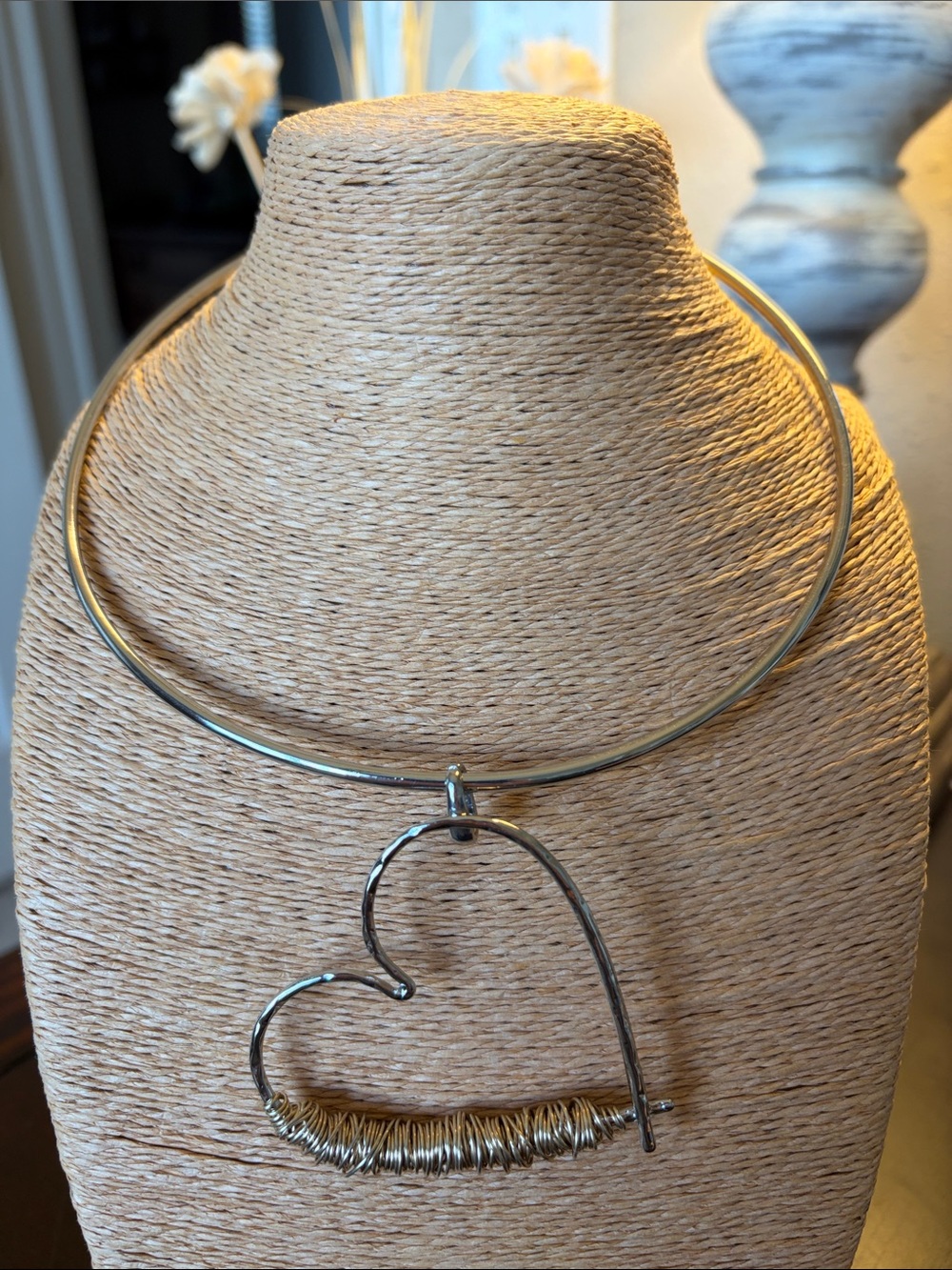 Robert Lee Morris Mixed Metal Heart Pendant Necklace - Silver and Gold